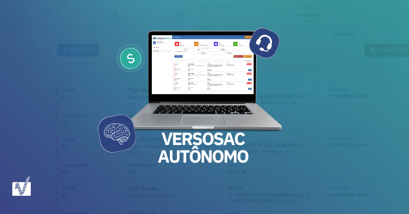 VersoSAC Autônomo: seu cliente agora abre e acompanha tickets direto na sua plataforma
