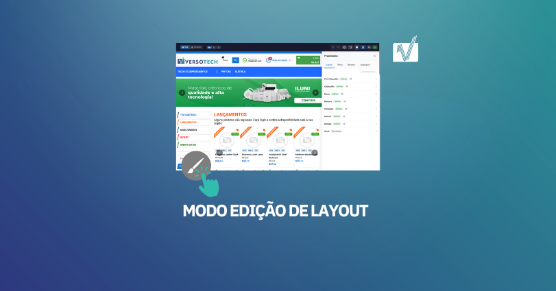 🎨 Novo recurso no VersoCommerce: Modo Edição de Layout