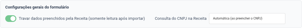 IMAGEM 04 — Configurações de Receita