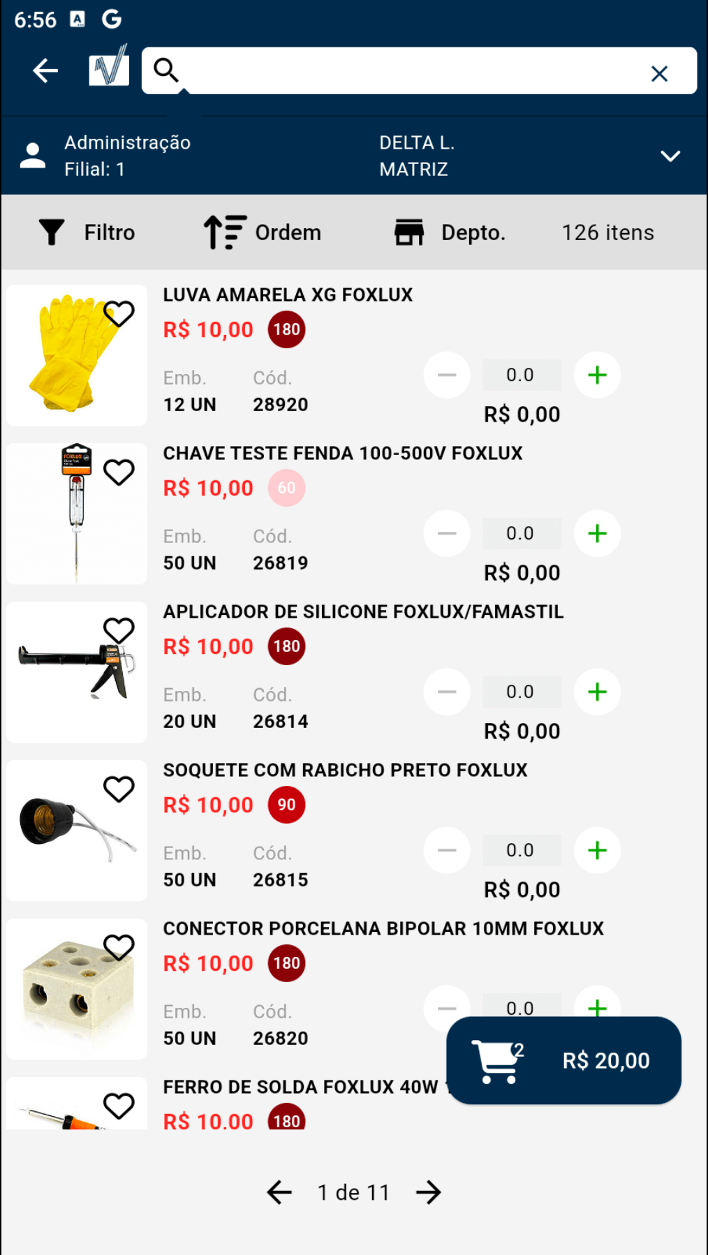 Screenshot VersoApp - Catálogo