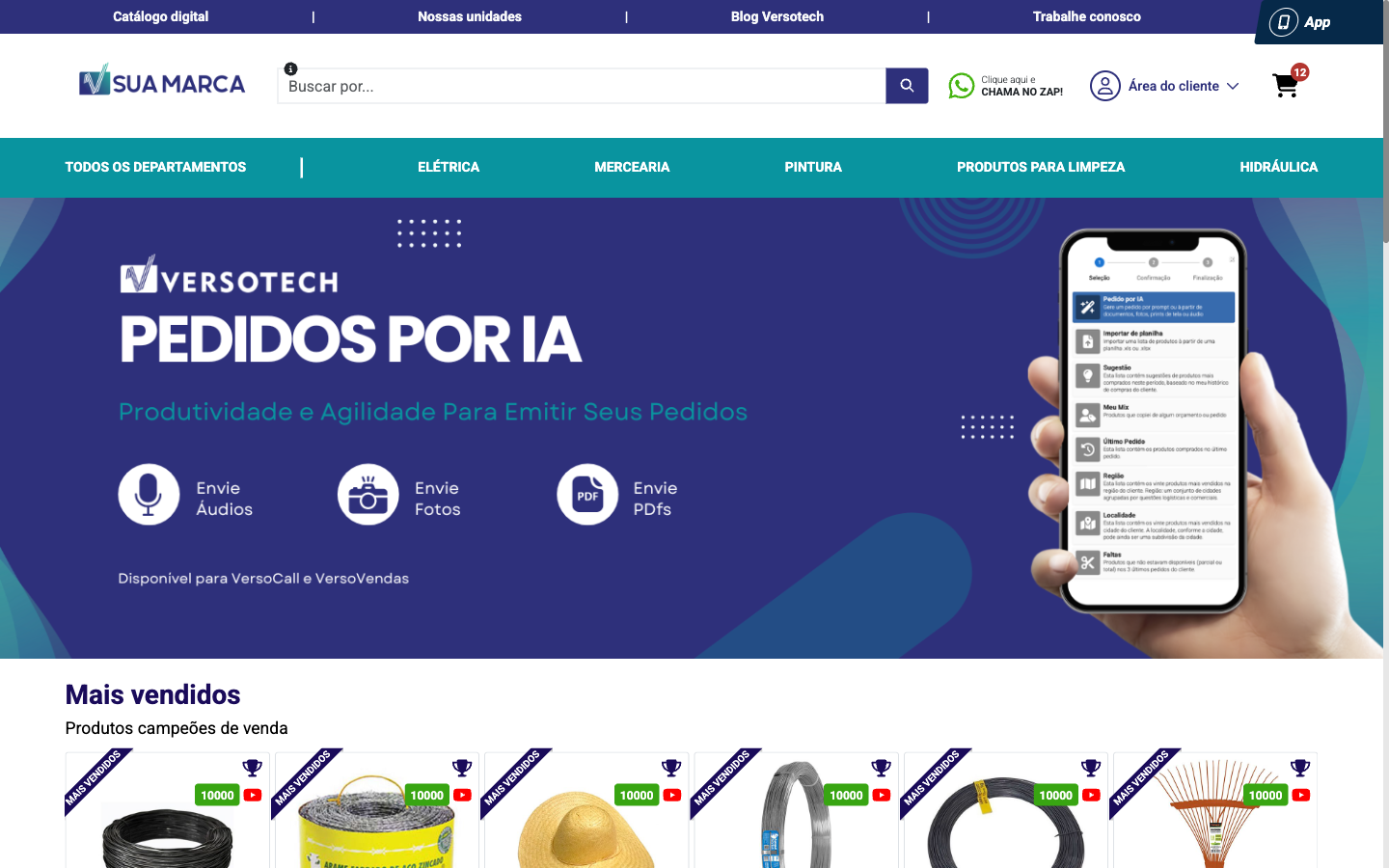 Screenshot VersoCommerce - Home